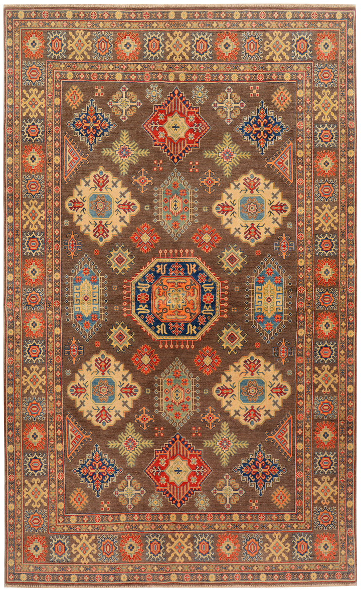 Saddle Brown Kazak 6' 2 x 10' 1 - No. 73815