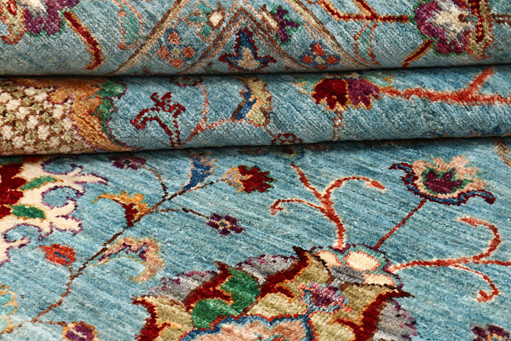 Powder Blue Kazak 9'  9" x 12'  10" - No. QA97313