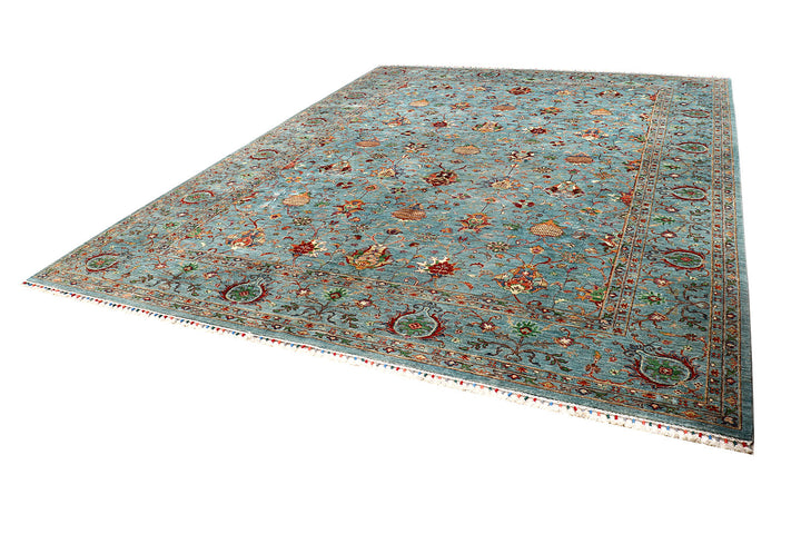 Powder Blue Kazak 9'  9" x 12'  10" - No. QA97313