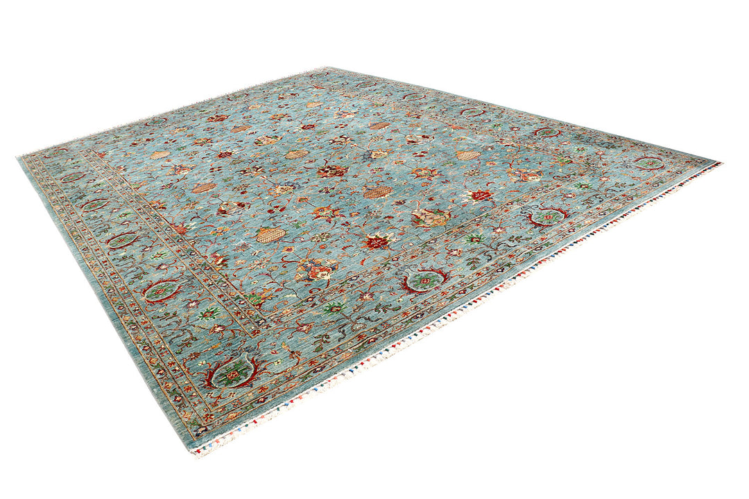 Powder Blue Kazak 9'  9" x 12'  10" - No. QA97313