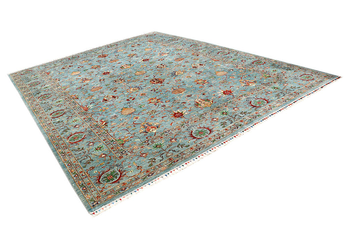 Powder Blue Kazak 9'  9" x 12'  10" - No. QA97313