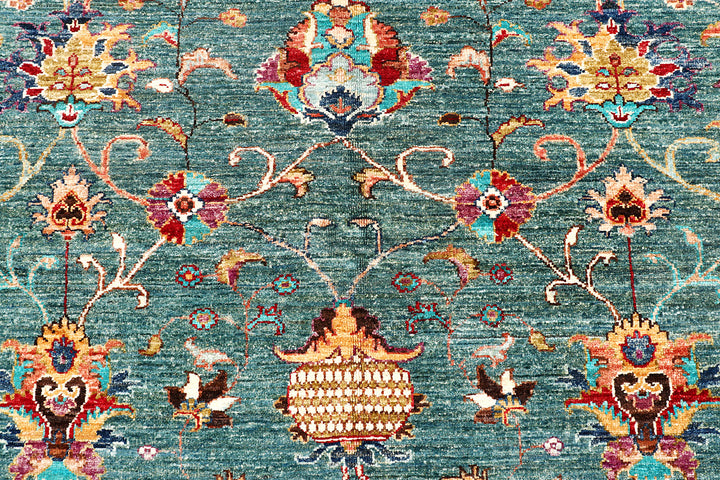 Cadet Blue Kazak 5'  8" x 7'  9" - No. QA77873