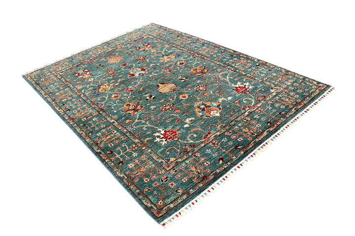 Cadet Blue Kazak 5'  8" x 7'  9" - No. QA77873