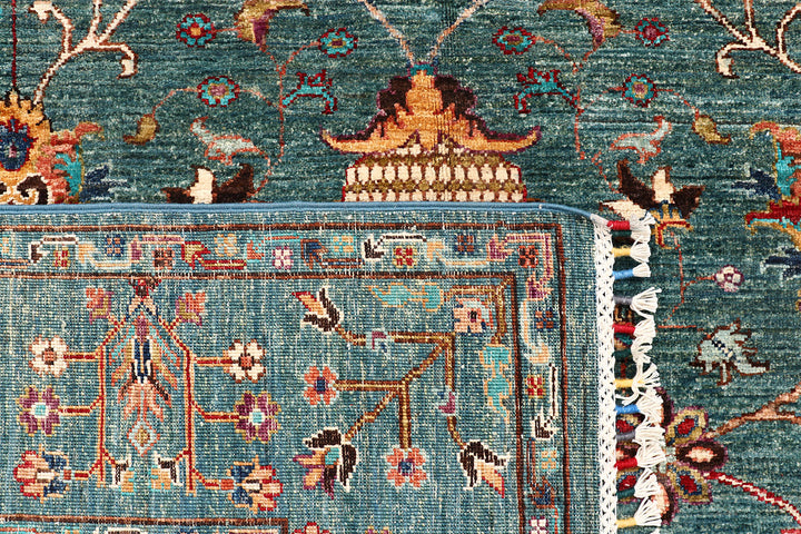 Cadet Blue Kazak 5'  8" x 7'  9" - No. QA77873