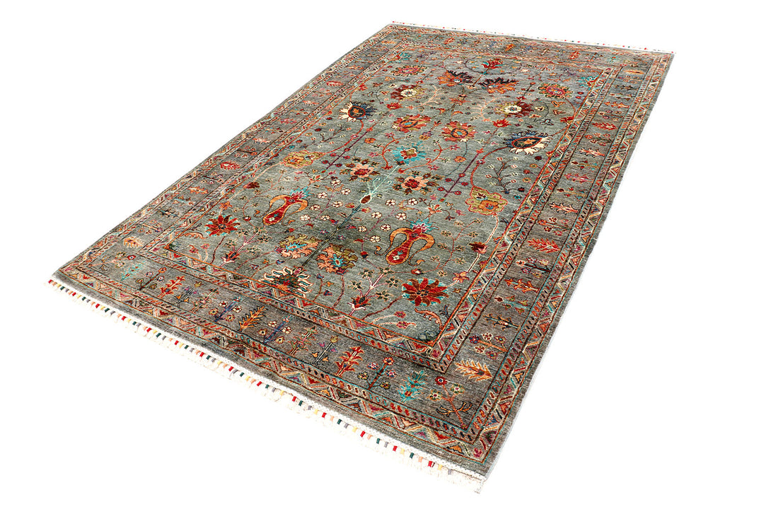 Silver Kazak 5'  6" x 8'  2" - No. QA96164