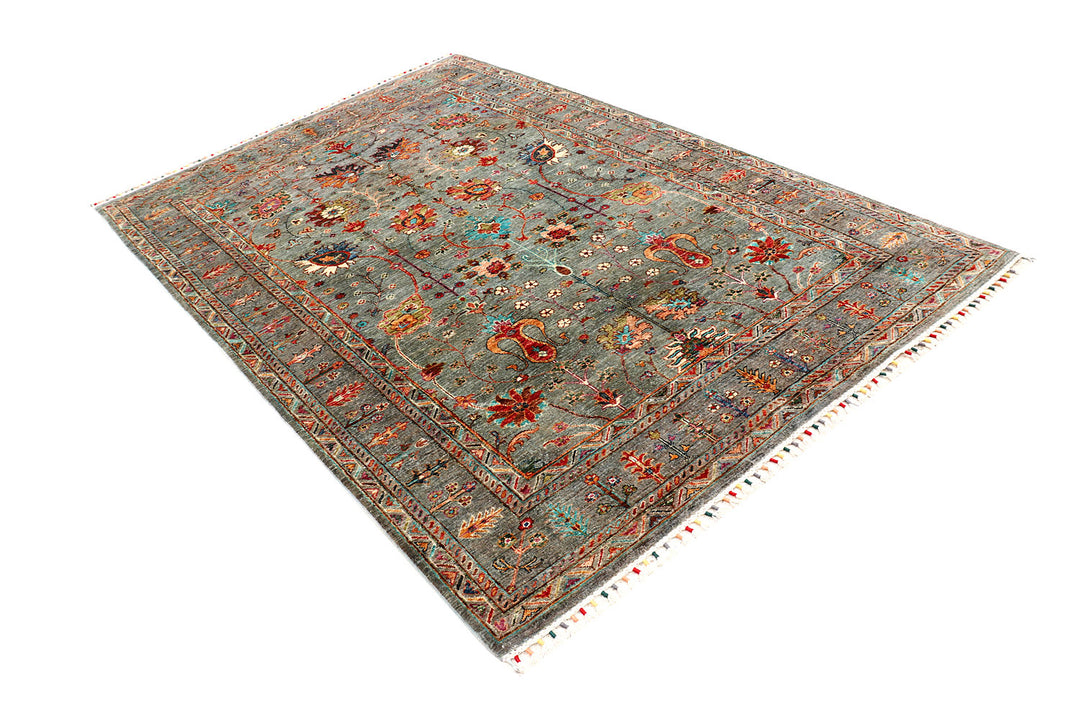 Silver Kazak 5'  6" x 8'  2" - No. QA96164