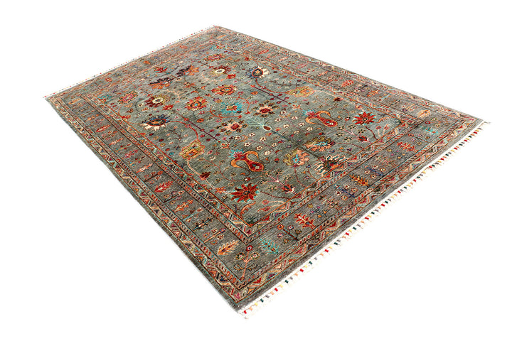 Silver Kazak 5'  6" x 8'  2" - No. QA96164