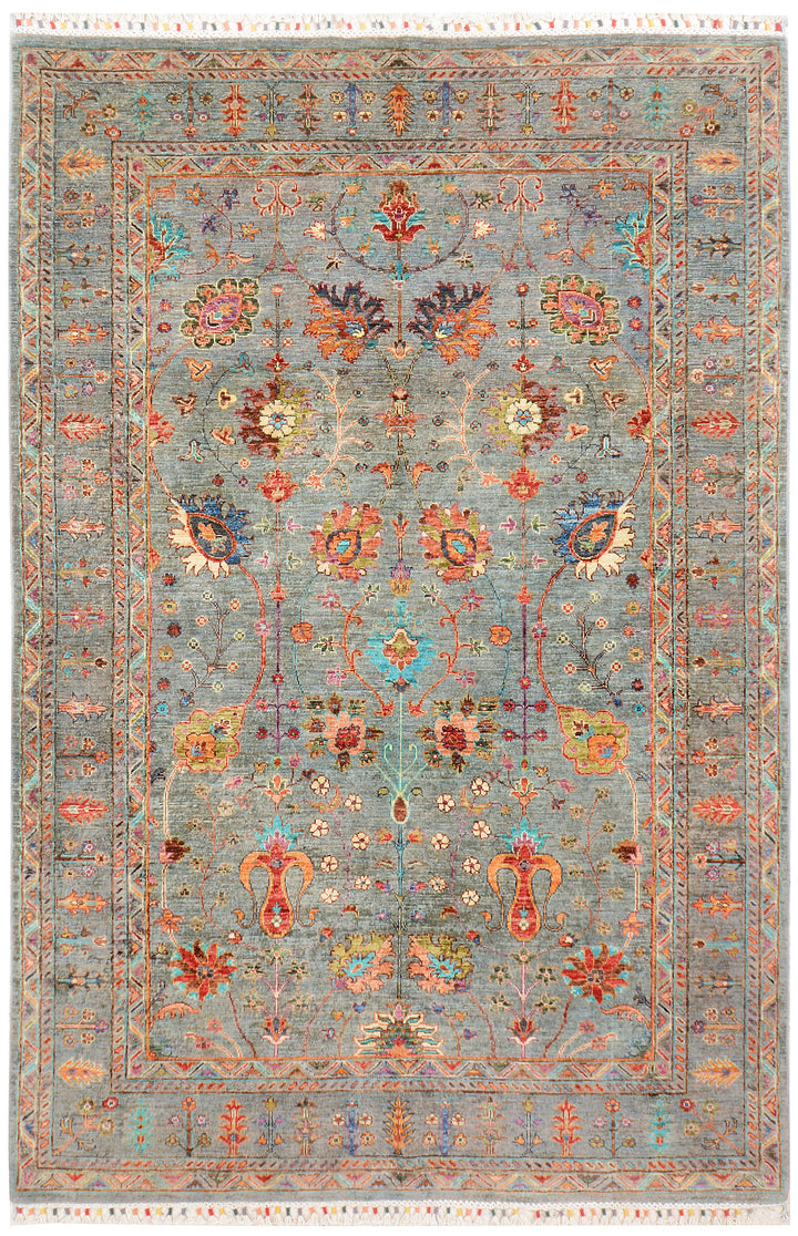 Silver Kazak 5'  6" x 8'  2" - No. QA96164