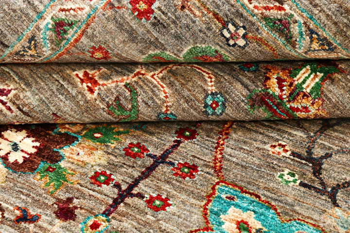 Dark Grey Kazak 4'  11" x 6'  9" - No. QA50858