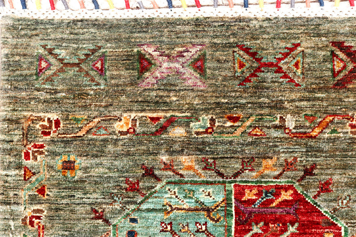 Olivedrab Kazak 5'  9" x 7'  11" - No. QA73282