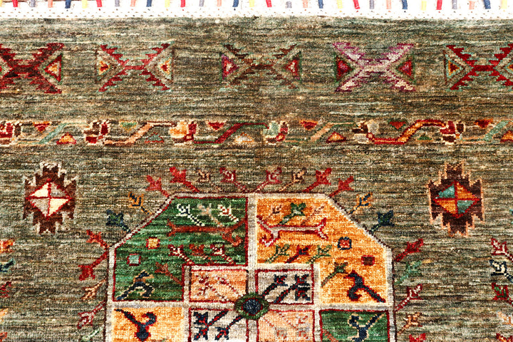 Olivedrab Kazak 5'  9" x 7'  11" - No. QA73282