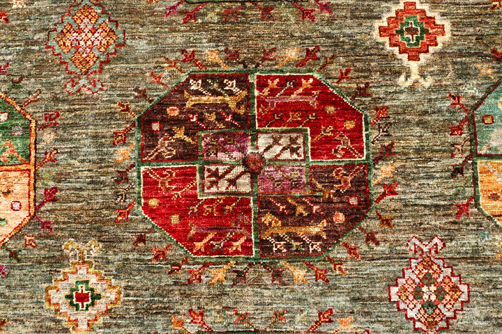 Olivedrab Kazak 5'  9" x 7'  11" - No. QA73282