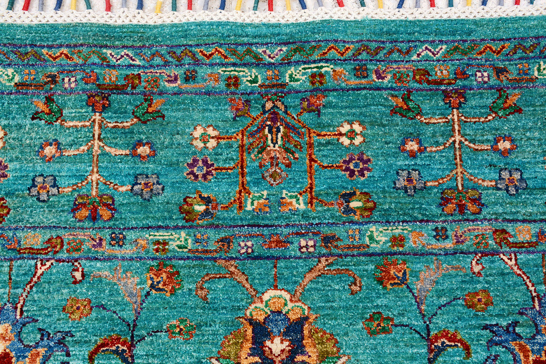Medium Turquoise Kazak 6'  x" 8'  8" - No. QA63685