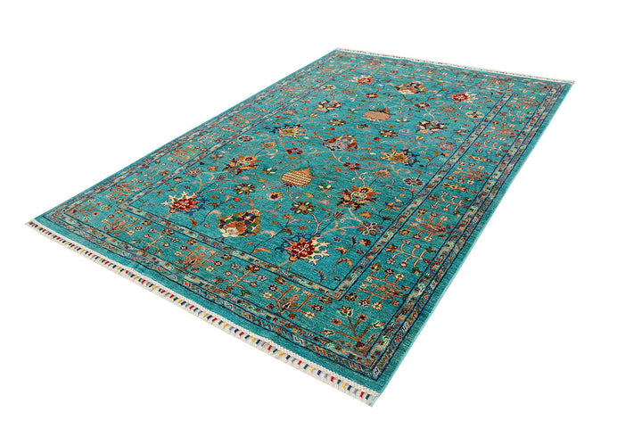 Medium Turquoise Kazak 6'  x" 8'  8" - No. QA63685