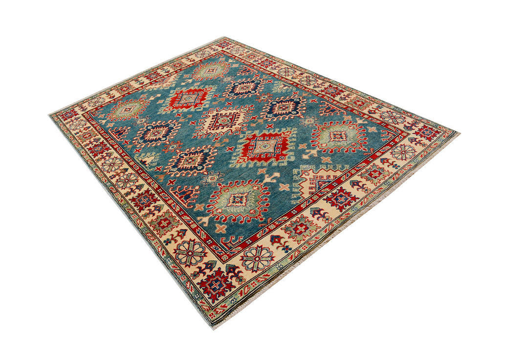 Cadet Blue Kazak 4' 11 x 6' 8 - No. 73950