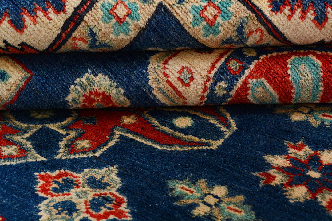 Midnight Blue Kazak 4'  11" x 6'  4" - No. QA90228