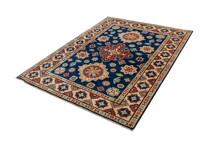Midnight Blue Kazak 4'  11" x 6'  4" - No. QA90228