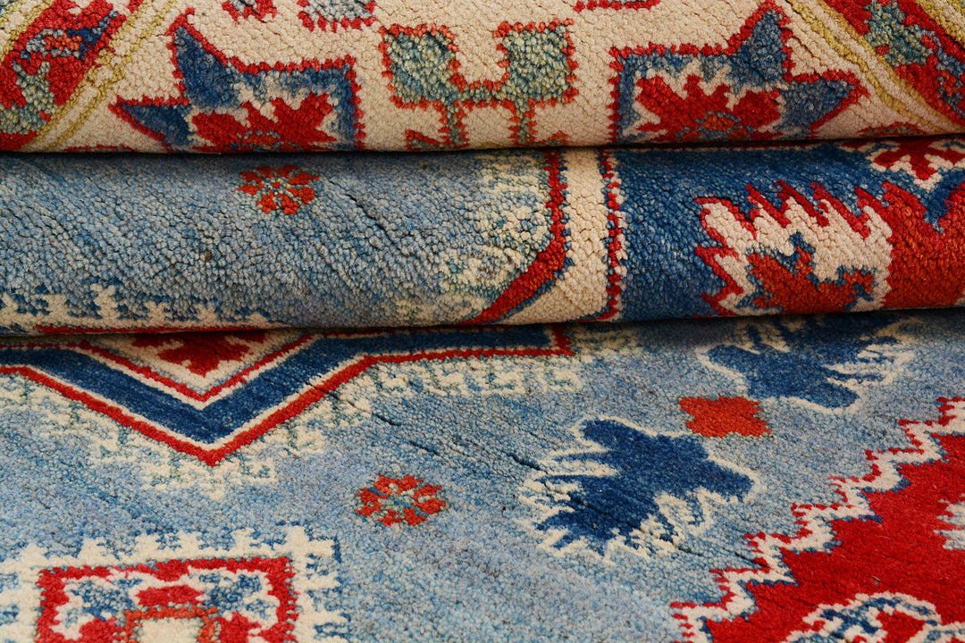 Light Slate Grey Kazak 5'  1" x 6'  6" - No. QA84222