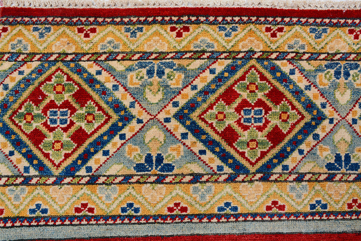 Multi Colored Kazak 5'  x" 6'  7" - No. QA71173
