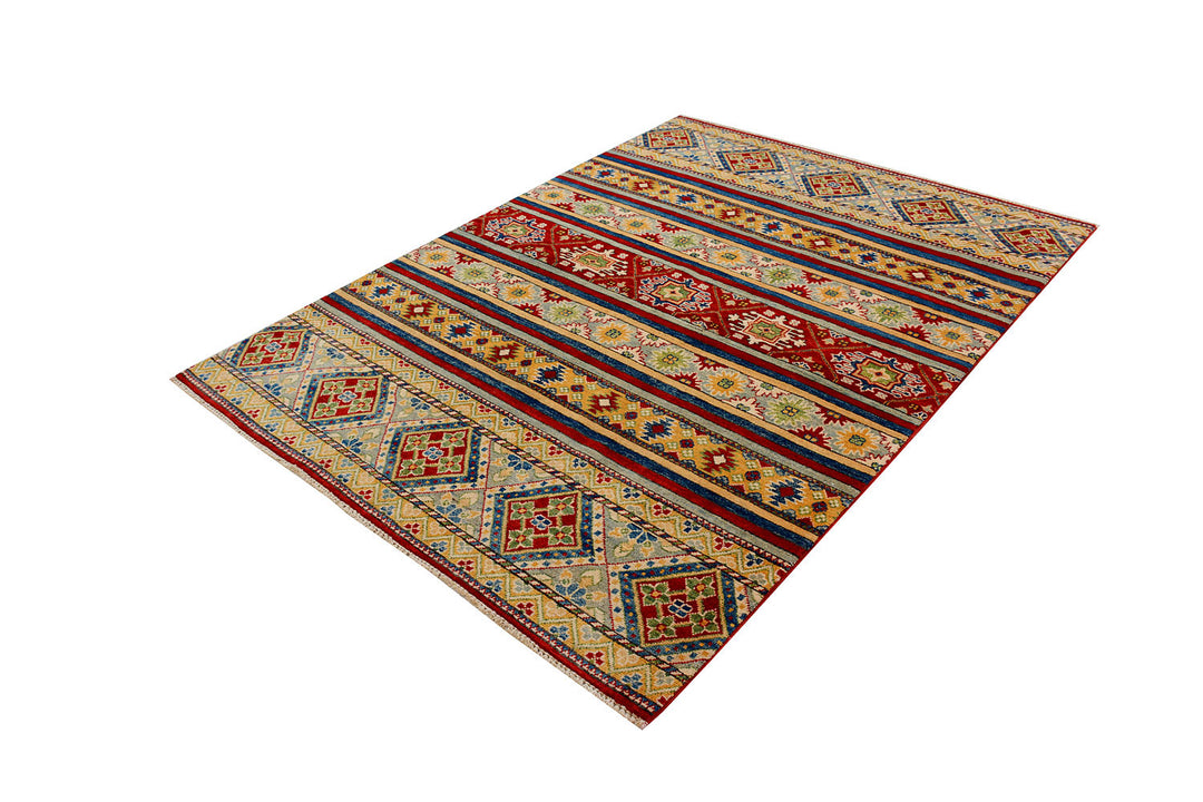 Multi Colored Kazak 5'  x" 6'  7" - No. QA71173