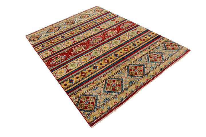 Multi Colored Kazak 5'  x" 6'  7" - No. QA71173
