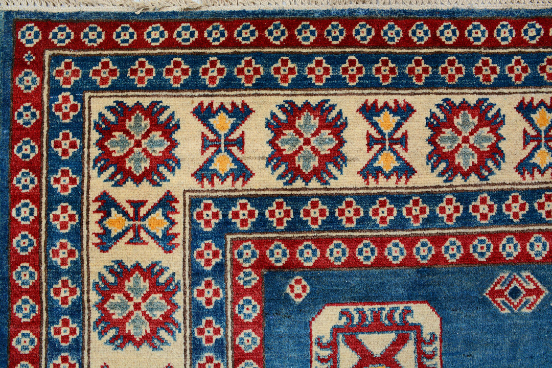 Steel Blue Kazak 6'  6" x 9'  8" - No. QA64645