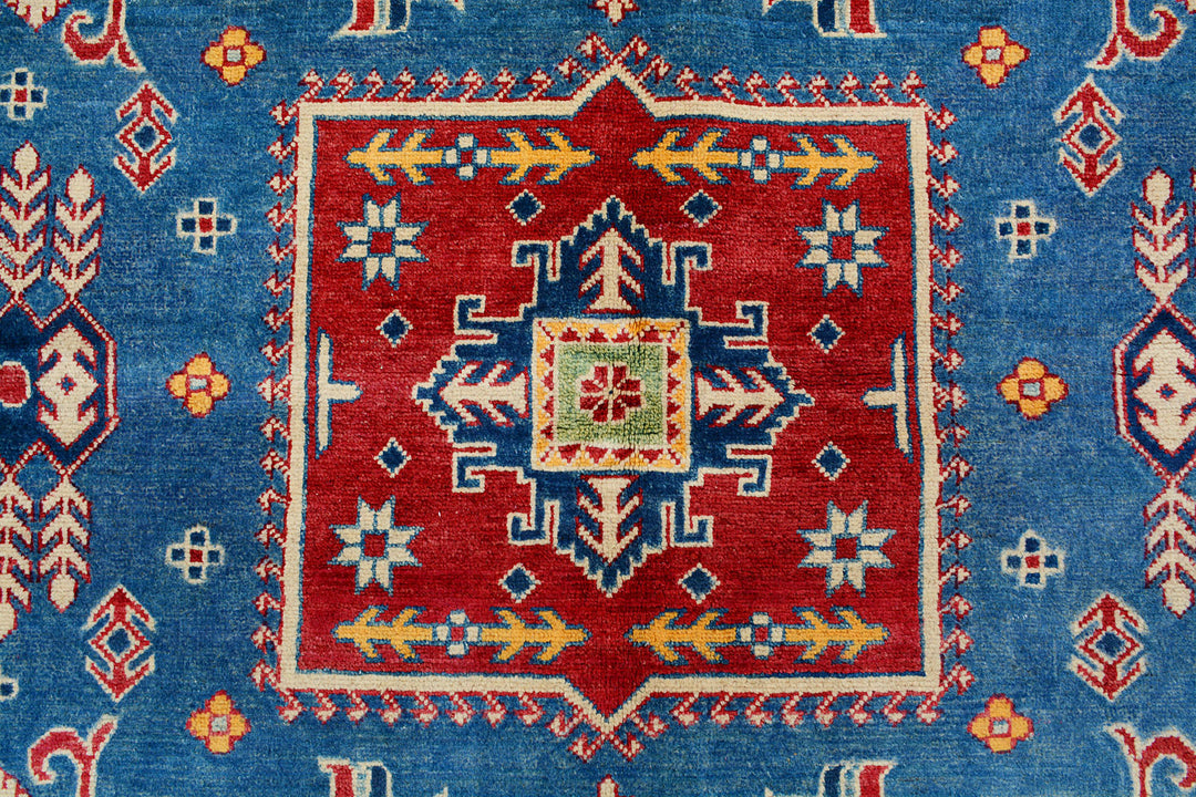 Steel Blue Kazak 6'  6" x 9'  8" - No. QA64645