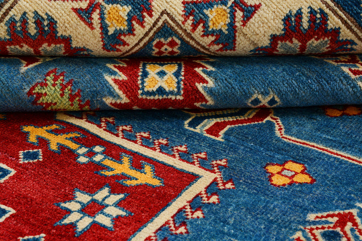 Steel Blue Kazak 6' 6 x 9' 8 - No. 73970