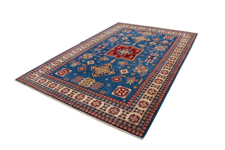 Steel Blue Kazak 6' 6 x 9' 8 - No. 73970