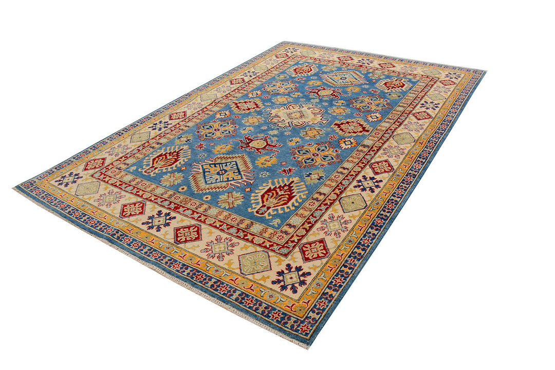 Light Slate Grey Kazak 6'  6" x 9'  9" - No. QA50416