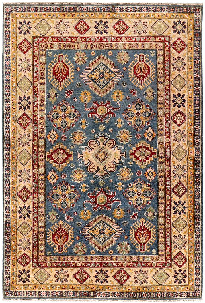 Light Slate Grey Kazak 6'  6" x 9'  9" - No. QA50416
