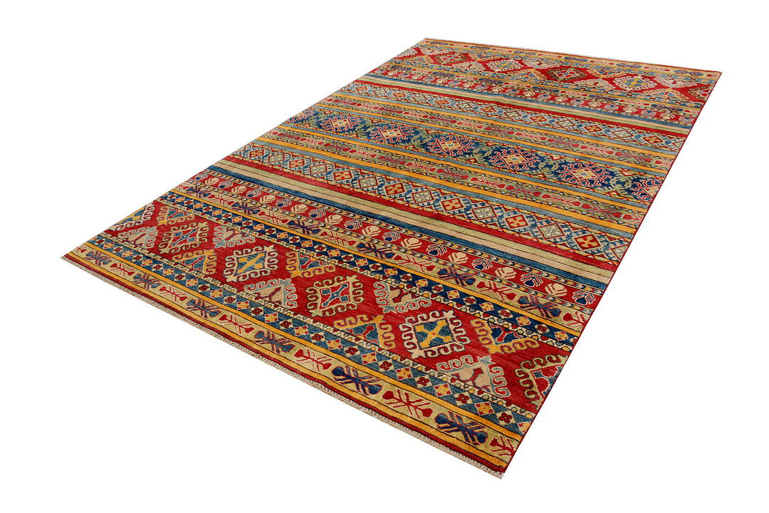 Multi Colored Kazak 6'  7" x 9'  8" - No. QA42376