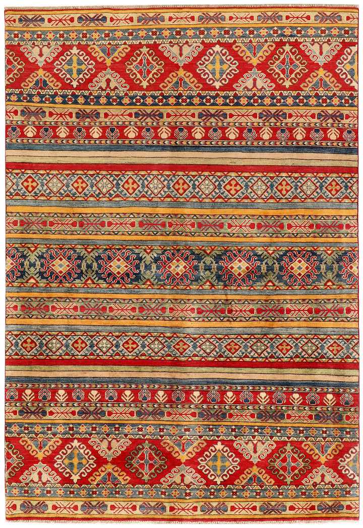 Multi Colored Kazak 6'  7" x 9'  8" - No. QA42376