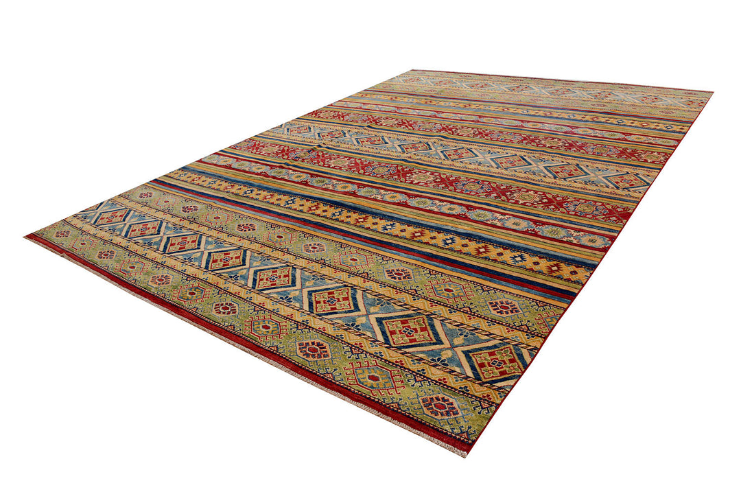 Multi Colored Kazak 9'  5" x 13'  7" - No. QA41810