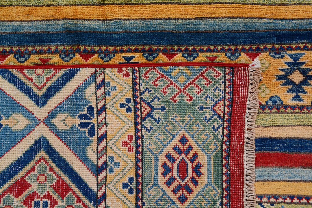 Multi Colored Kazak 9'  5" x 13'  7" - No. QA41810