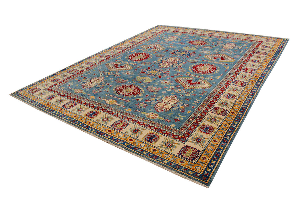 Light Slate Grey Kazak 9'  1" x 11'  10" - No. QA35271