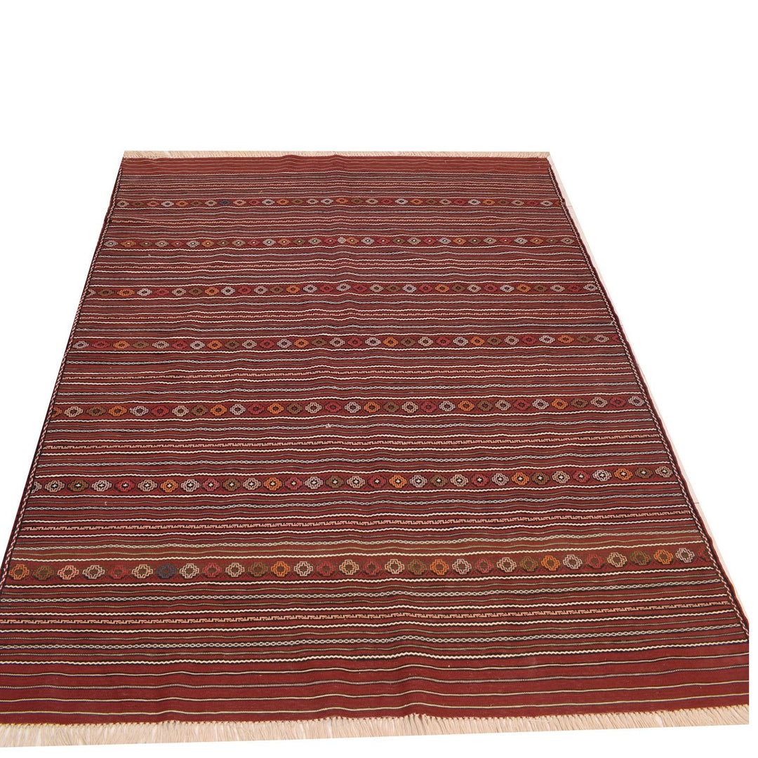 Laghari Kilim 4' 8 x 6' 4 (ft) - No. AL13498 - ALRUG Rug Store