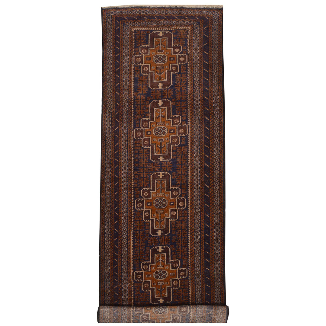 Afghan Zikini Runner 3' 1" x 9' 3" Hand-Knotted