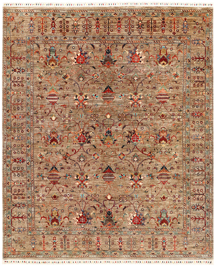 Tan Kazak 8'  4" x 9'  7" - No. QA37829