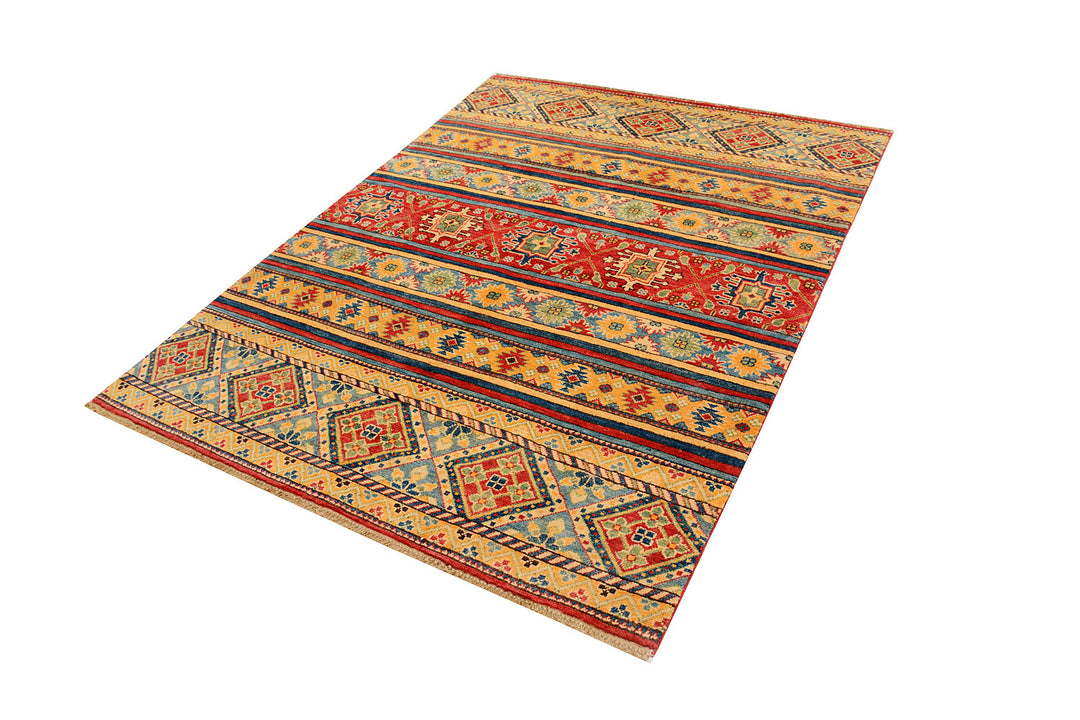 Multi Colored Kazak 4'  11" x 6'  6" - No. QA86955