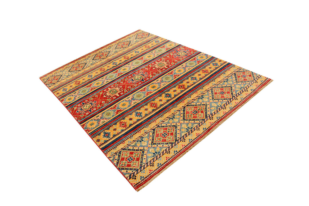 Multi Colored Kazak 4'  11" x 6'  6" - No. QA86955