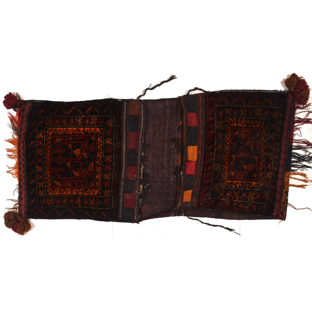 Afghan Saddle Bag Rug 1' 8" x 4' 1" Hand-Knotted