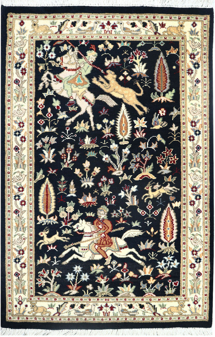 Black Hunting 2'  6" x 4' " - No. QA22896