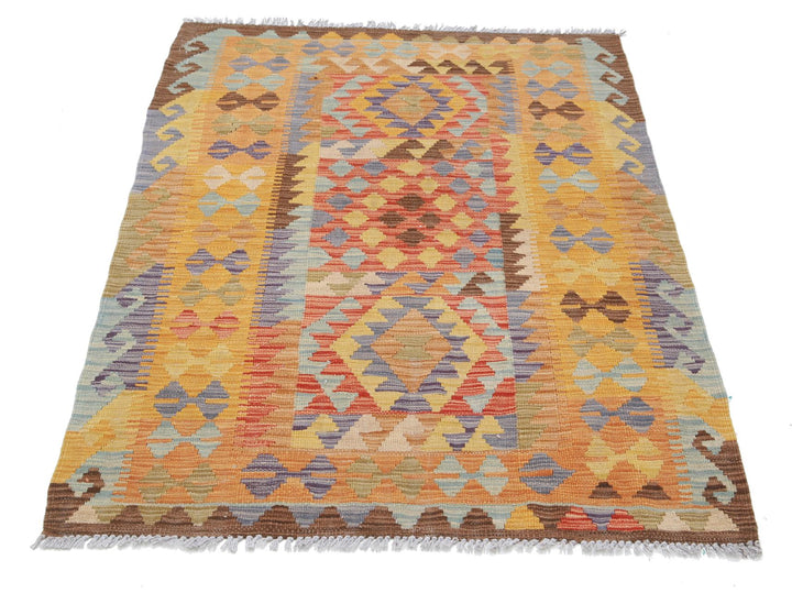 Kilim 3’ 5″ x 5’ 0″ - No. AV95501 - ALRUG Rug Store