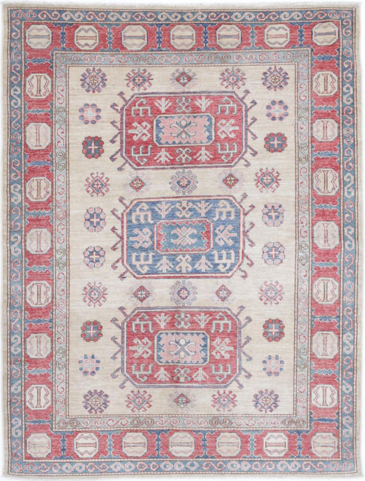 Kazak 4’ 8″ x 5’ 11” - No. AV76036 - ALRUG Rug Store