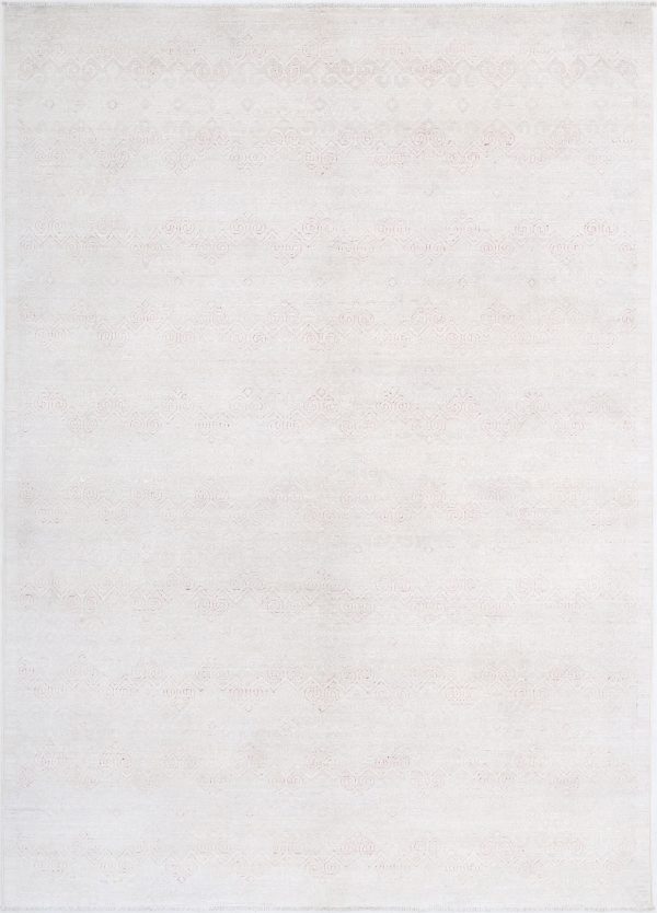 Ivory Afghan Artemix Rug 6' 0" x 8' 4" Hand-Knotted