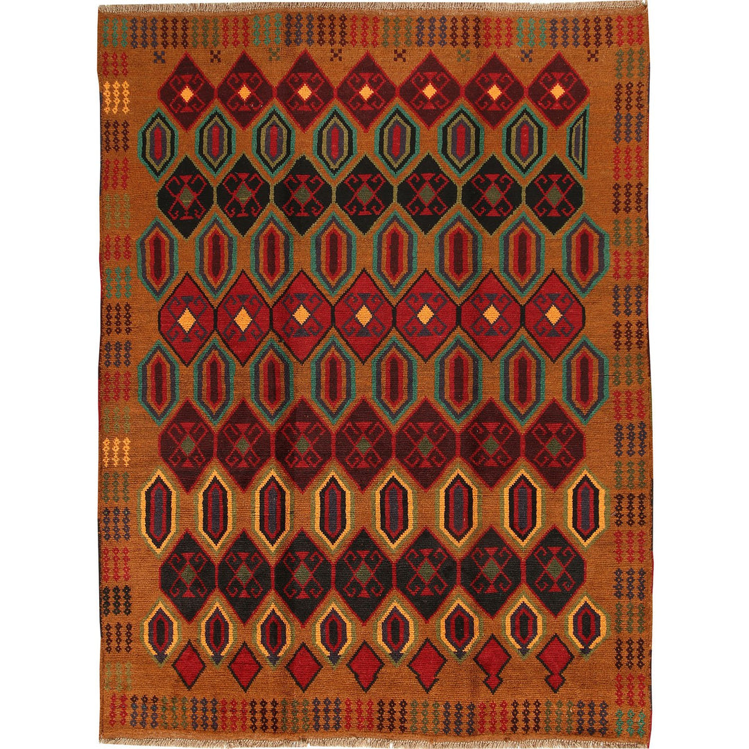 Kohistani Rug 5' 7 x 7' 4 (ft) - No. AL91303 - ALRUG Rug Store