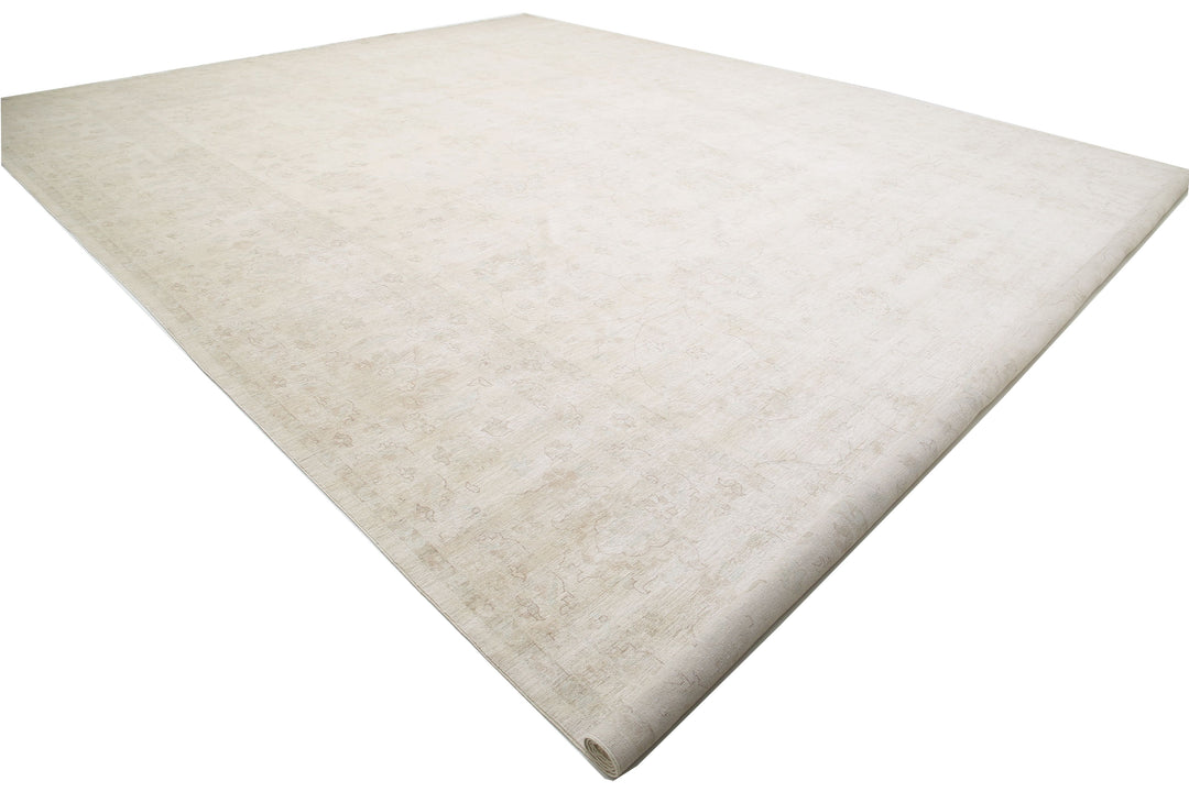 Ivory Afghan Serenity Rug 17'0" x 23'9" Hand-Knotted detail