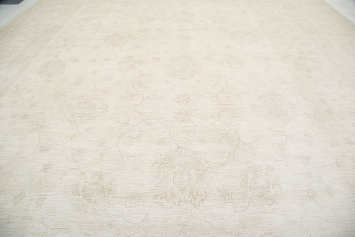 Ivory Afghan Serenity Rug 17'0" x 23'9" Hand-Knotted pattern