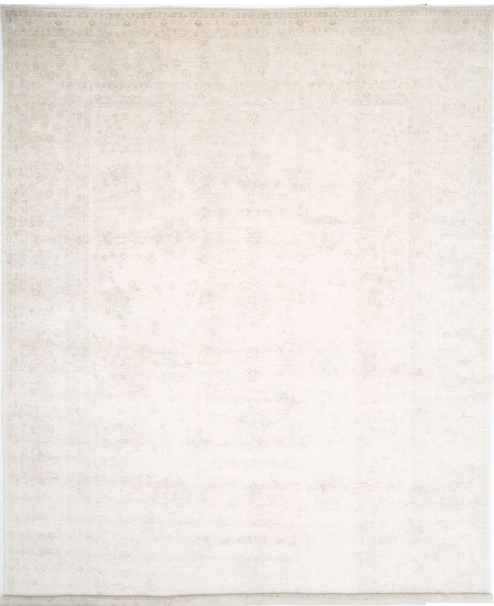 Ivory Afghan Serenity Rug 17'0" x 23'9" Hand-Knotted